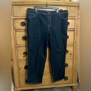 Women’s Gloria Vanderbilt Dark Blue Jeans Excnt Cond Size 18W